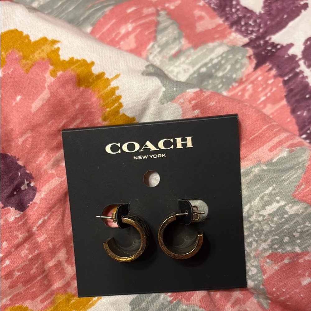 Coach Gold Classic Hoop Earrings